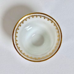 Pair of Hand-Painted Porcelain Cups with 22k Gold Detailing, 1960s