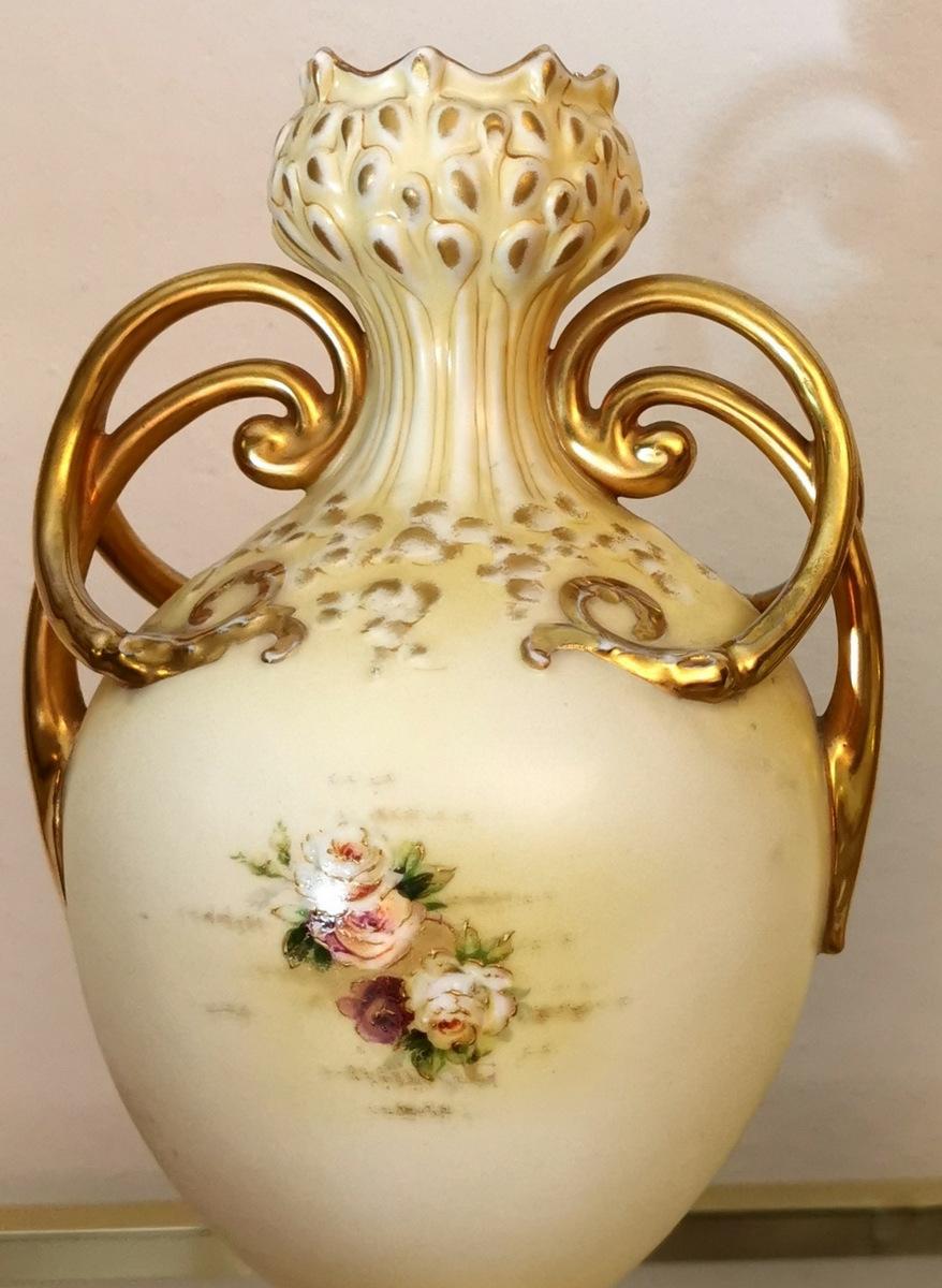 20th Century Napoleon III Style French Pair of Hand Painted Porcelain Vases 8