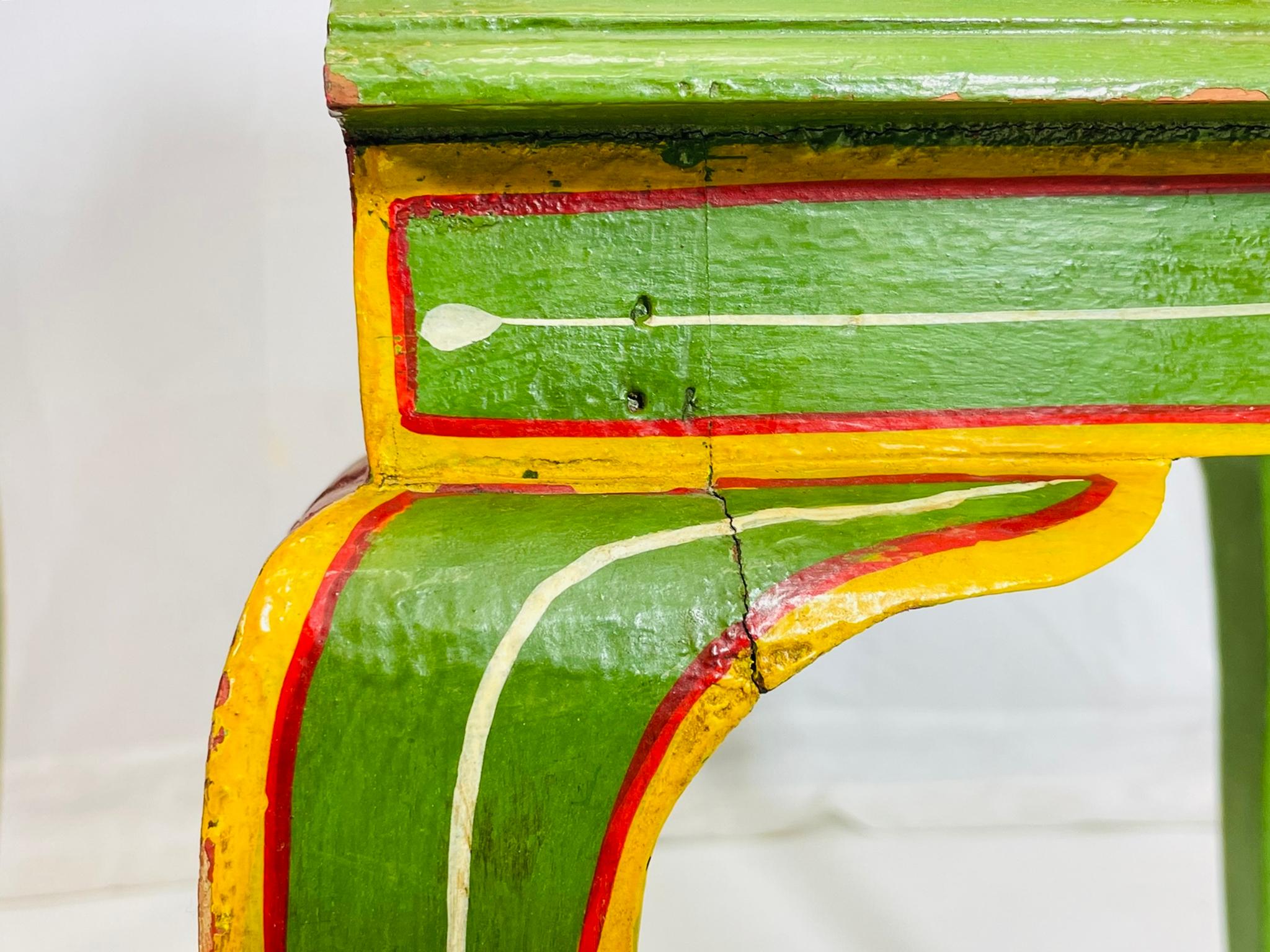 Pair of Hand-Painted Shabby Chic Nightstands or Side Tables For Sale 7
