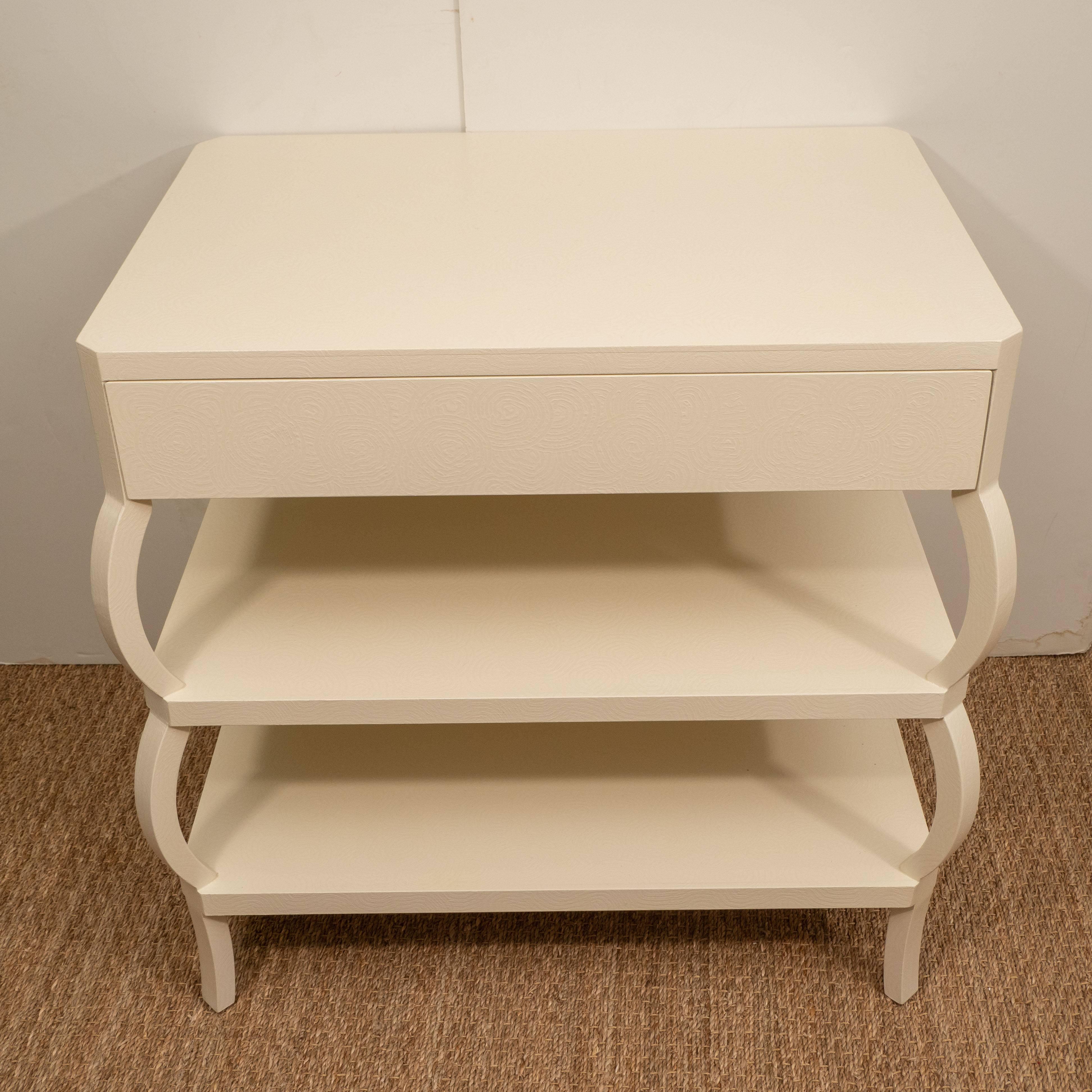 Contemporary Pair of Hand-Painted Side Tables