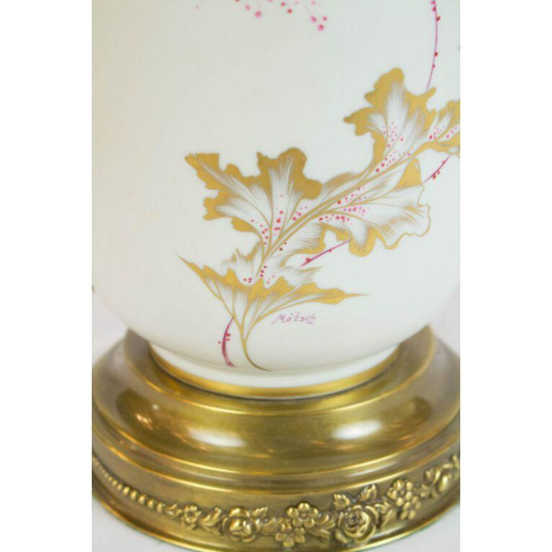 Pair of Hand Painted Table Lamps In Excellent Condition For Sale In Canton, MA