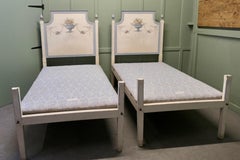 Pair of Hand Painted Twin Beds or a King Double Bed