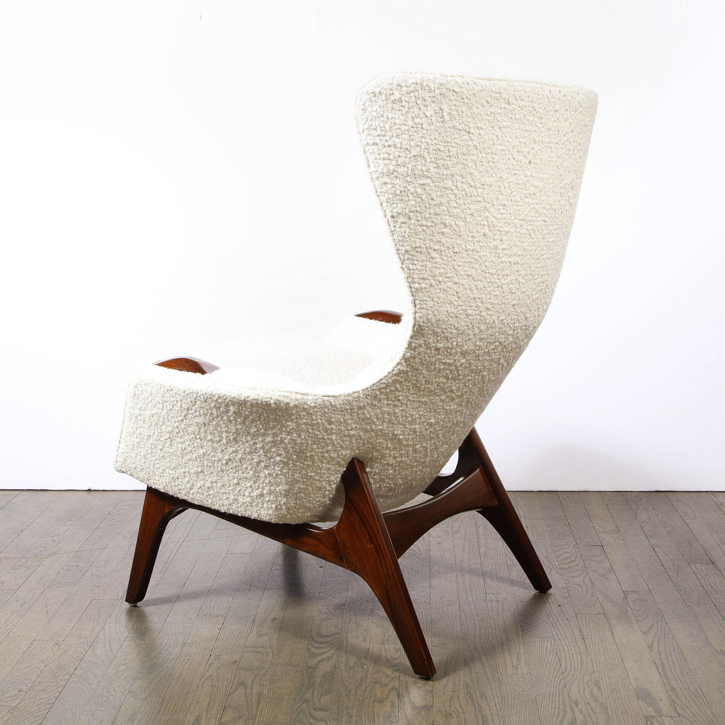 Pair of Hand Rubbed Walnut Wing Button Back Back Chairs by Adrian Pearsall 4