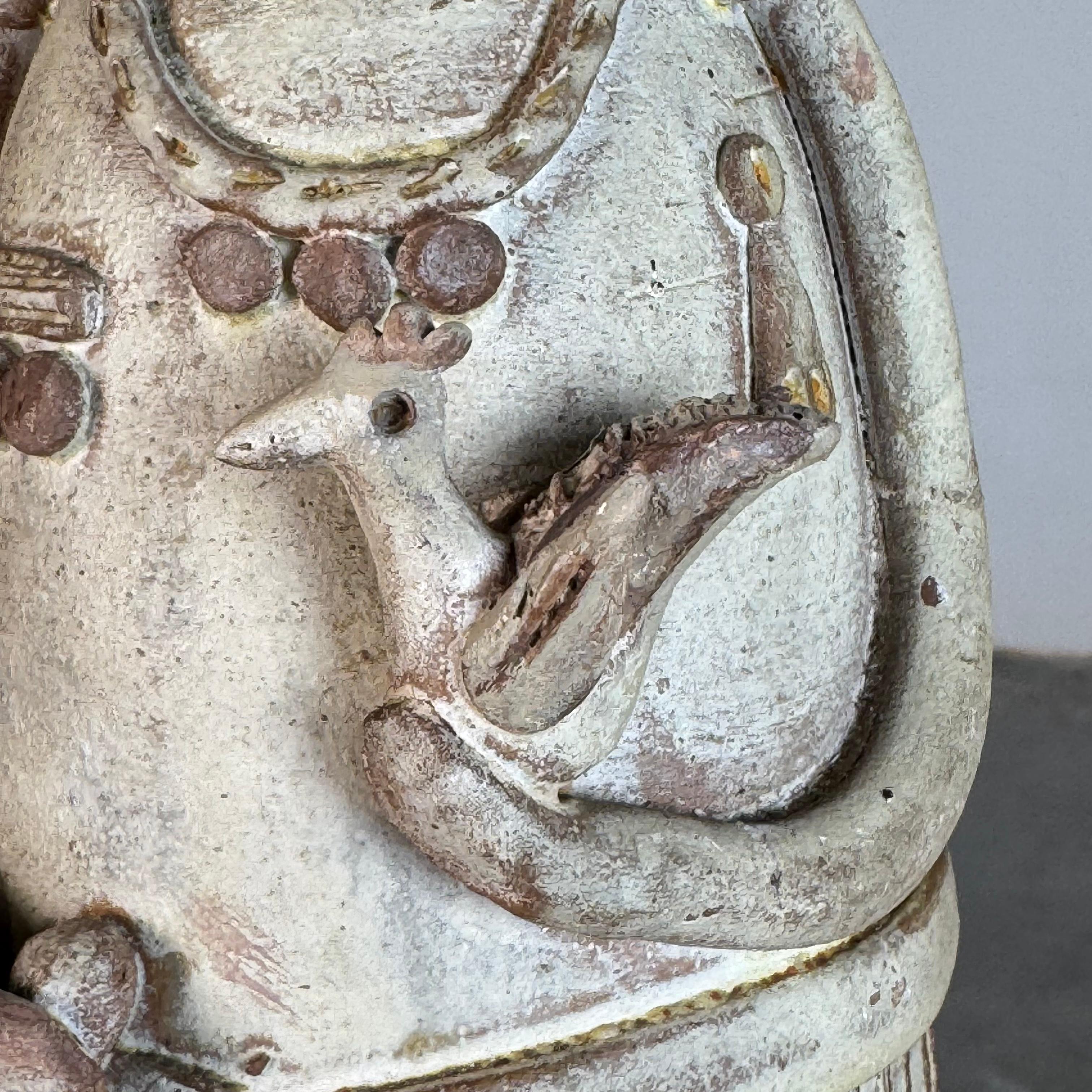 Pair of hand-sculpted terracotta figures by ceramic artist Saverio Farci, 1960s For Sale 8