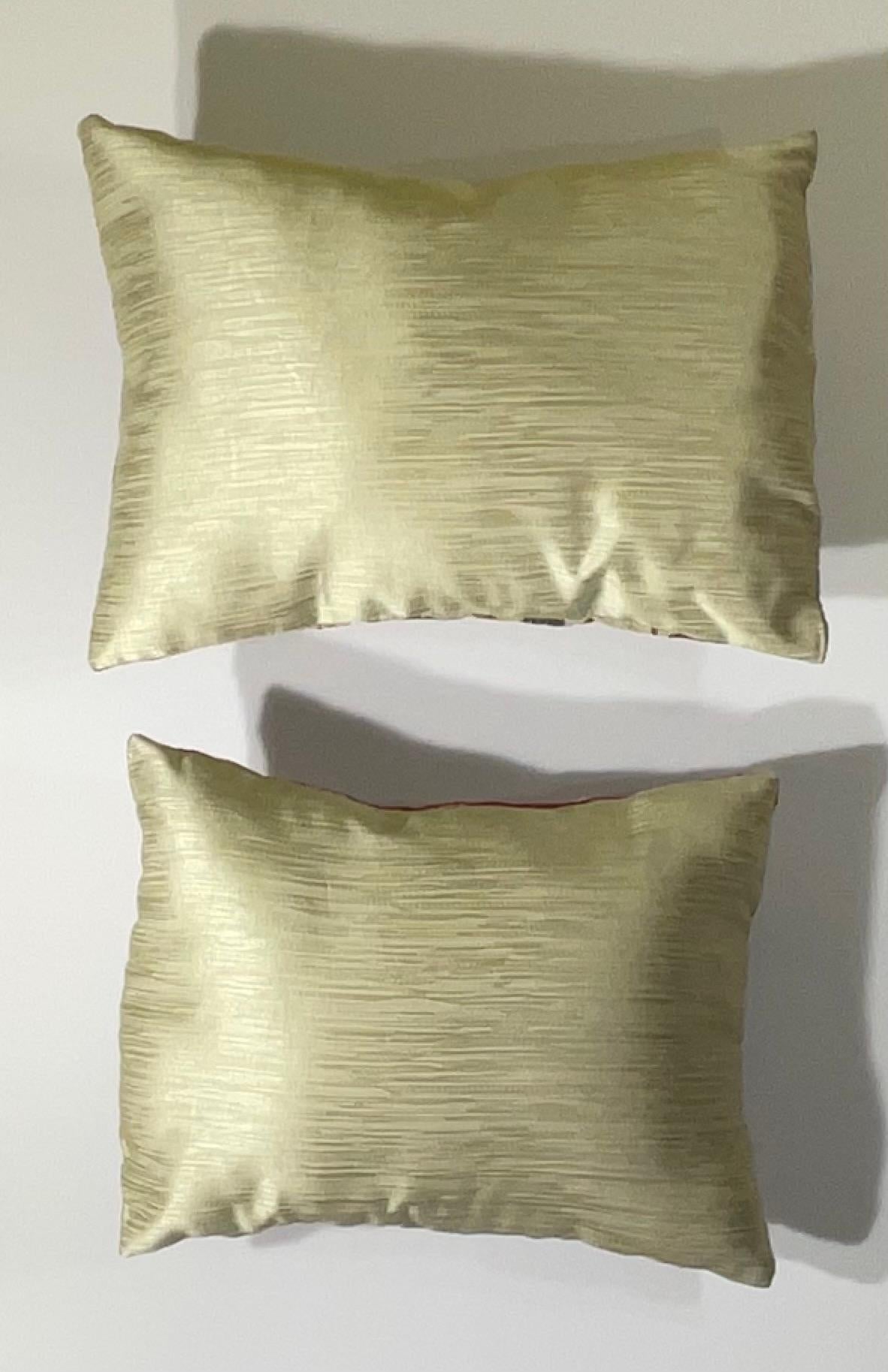 Cotton Pair Of Hand Silk Embroidery Suzani Pillows For Sale