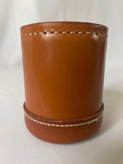 Pair Of Hand Stitched Leather Dice Cups