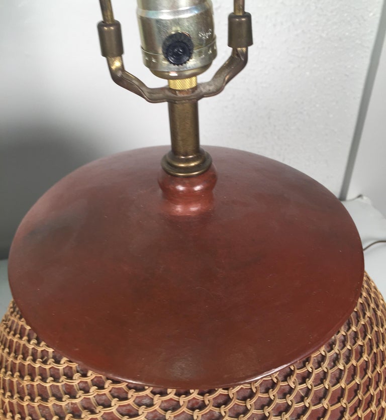 Pair of HandThrown Pottery Lamps For Sale at 1stDibs