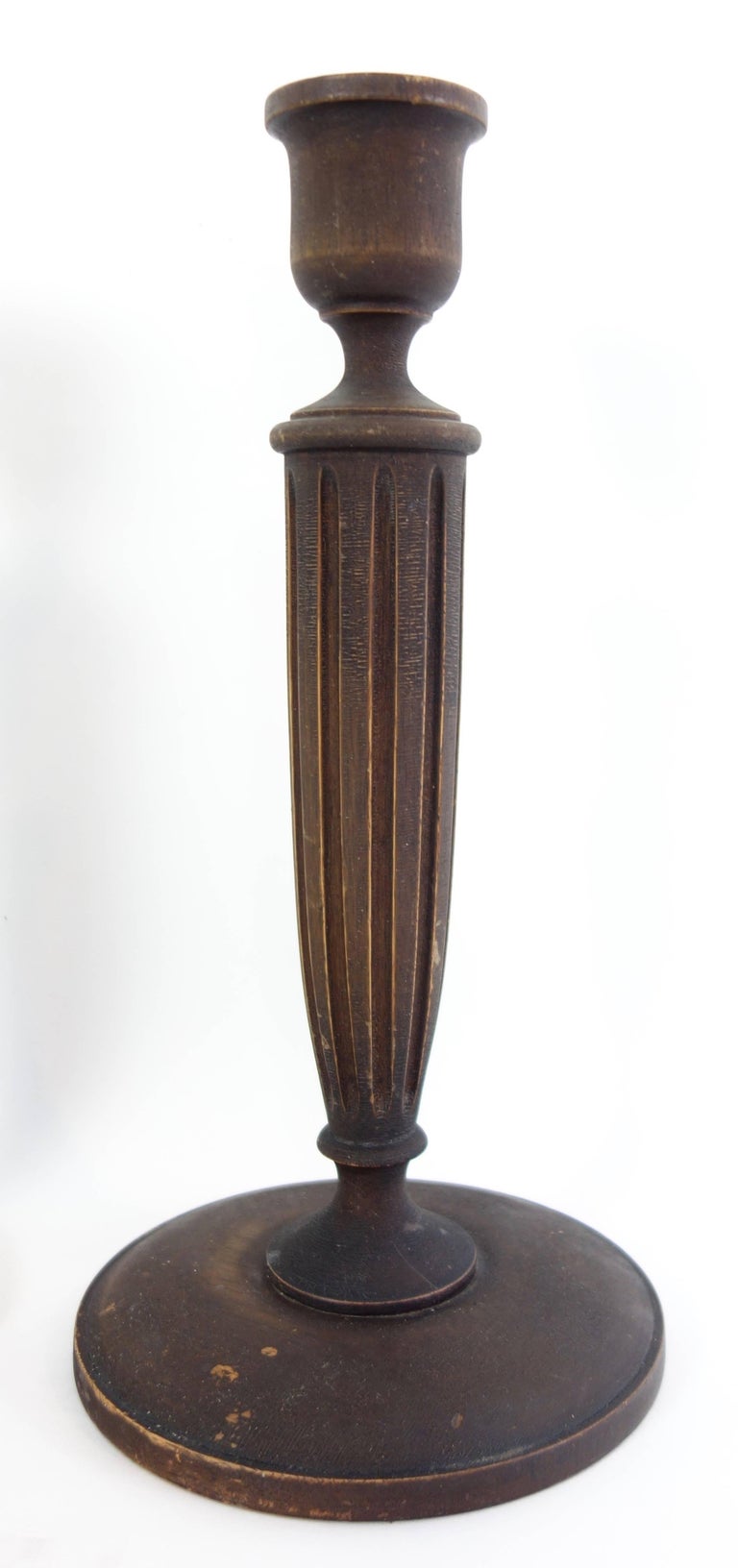 Pair of HandTurned American Walnut Candlesticks For Sale at 1stDibs