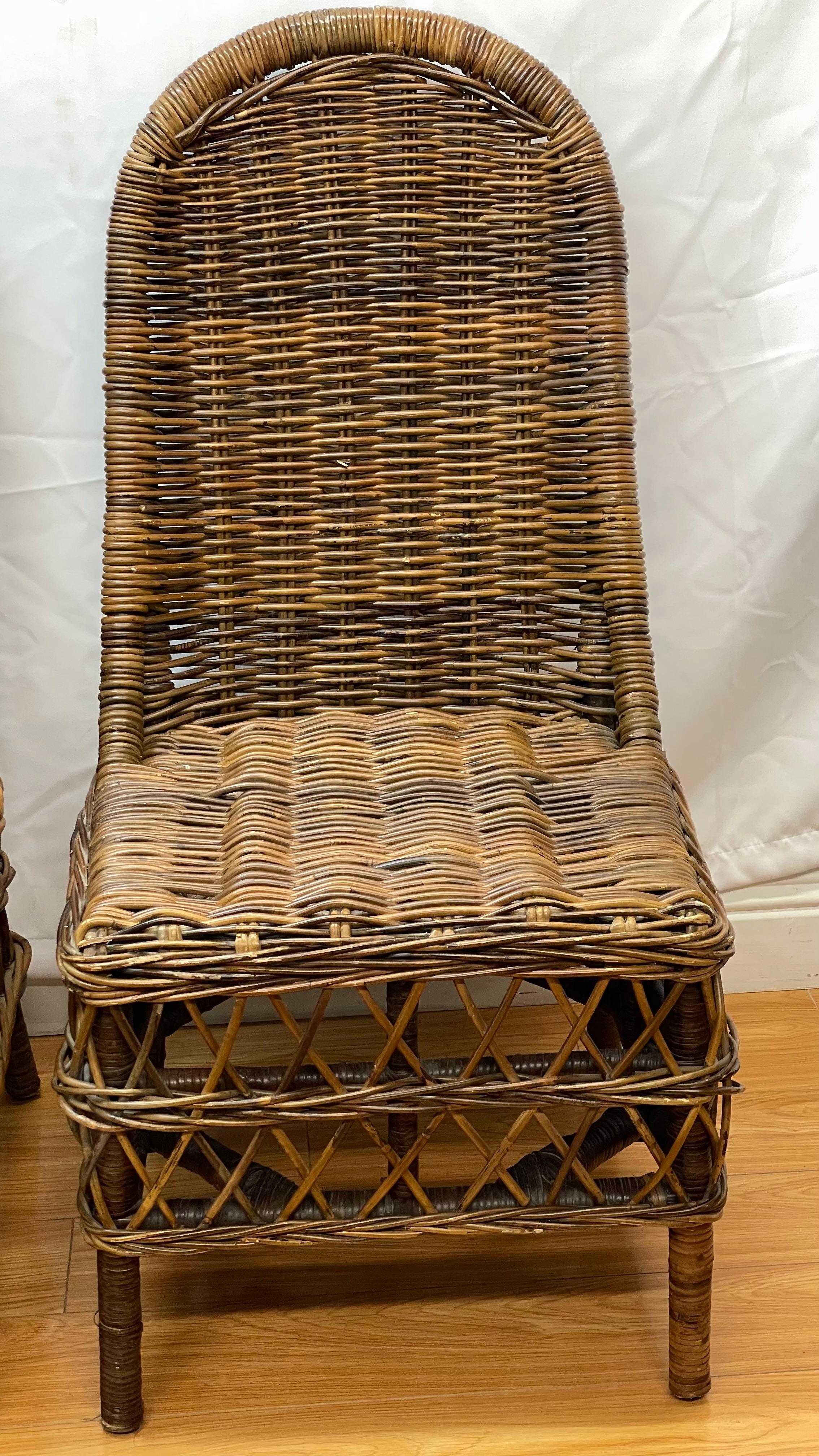 Pair of Hand Woven Rustic Side Chairs

21 x 21 x 40