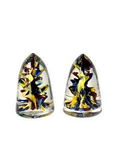 19th Century Pair of Crystal Shell Paperweights