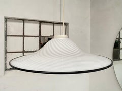 Pair of Handblown Vetri Murano Venezia Italy 1970s Space Age Era Glass Pendants