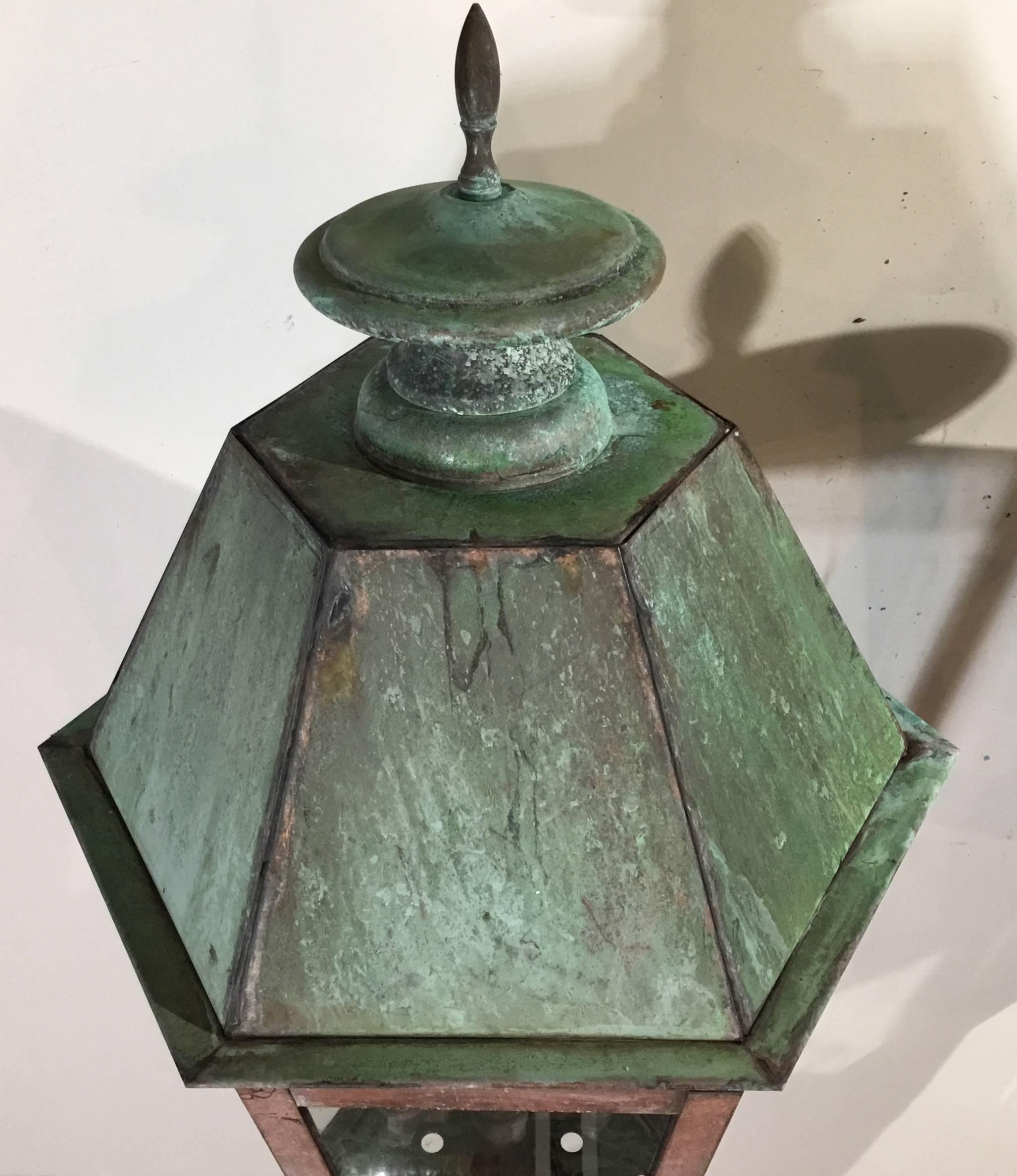 Pair of Handcrafted Brass Wall Lanterns 1