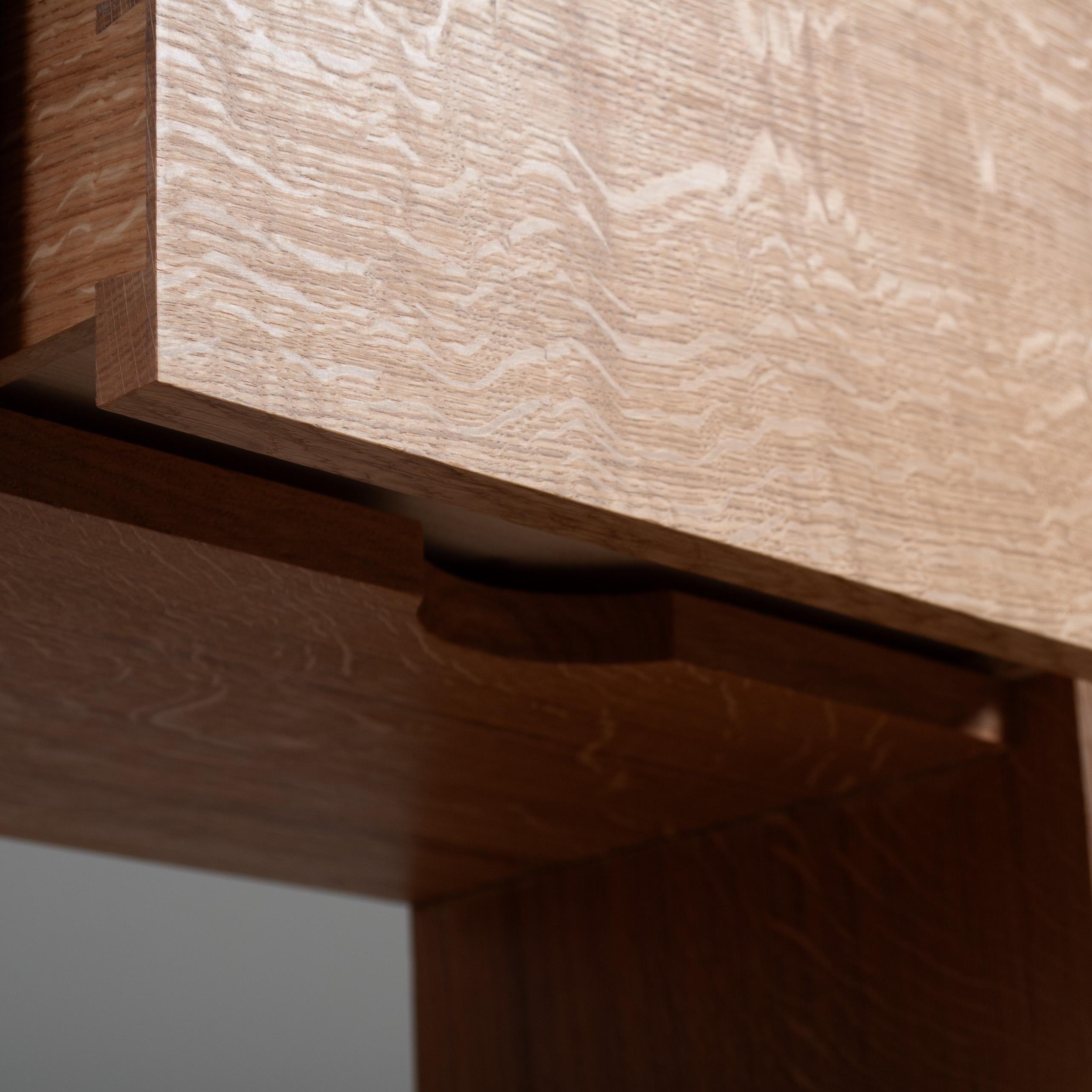 Pair of Handcrafted English Oak End Tables For Sale 5