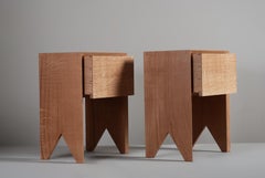 Pair of Handcrafted English Oak End Tables