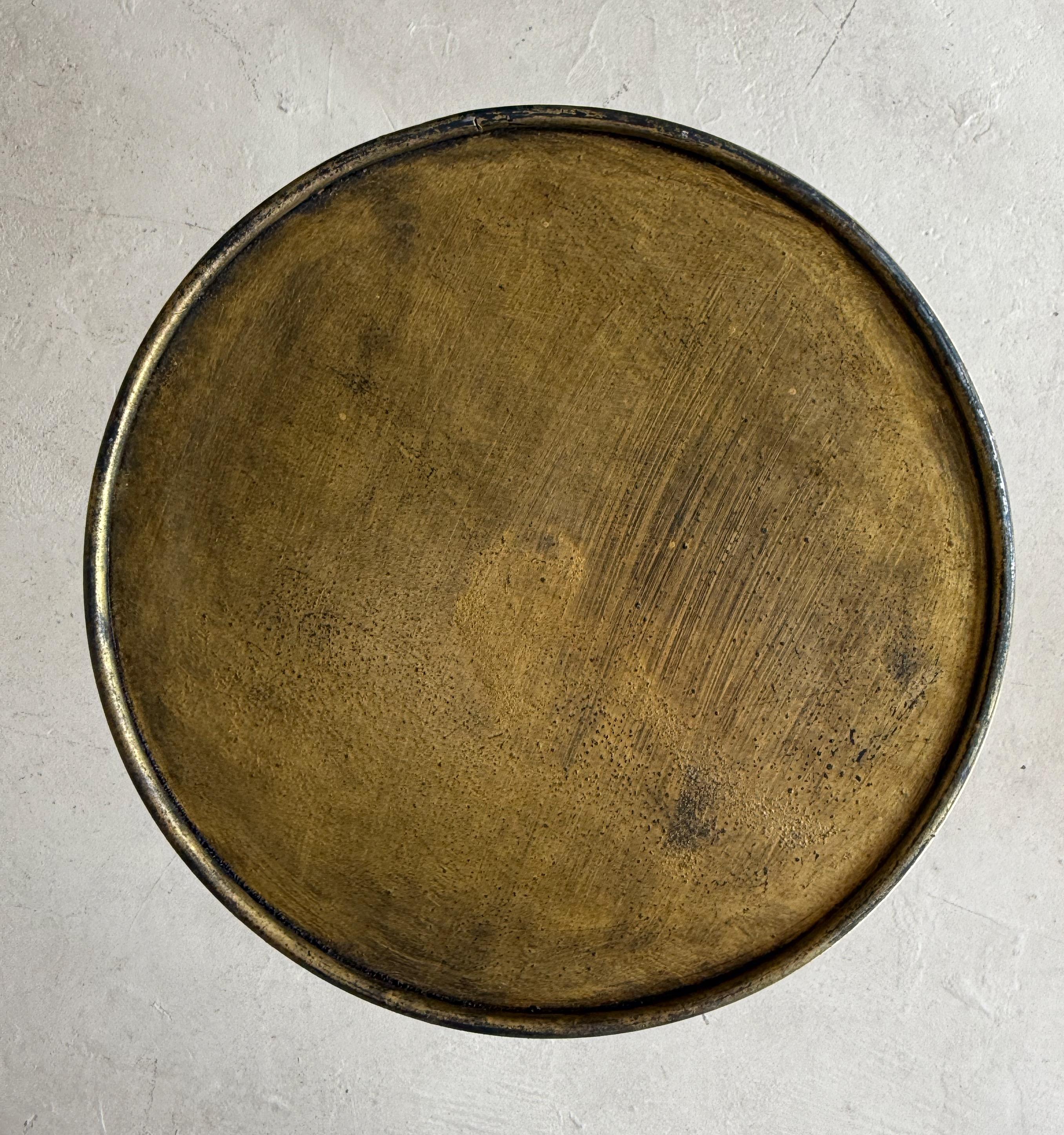 Pair of Handcrafted Gilt-Iron Side Tables en venta 11