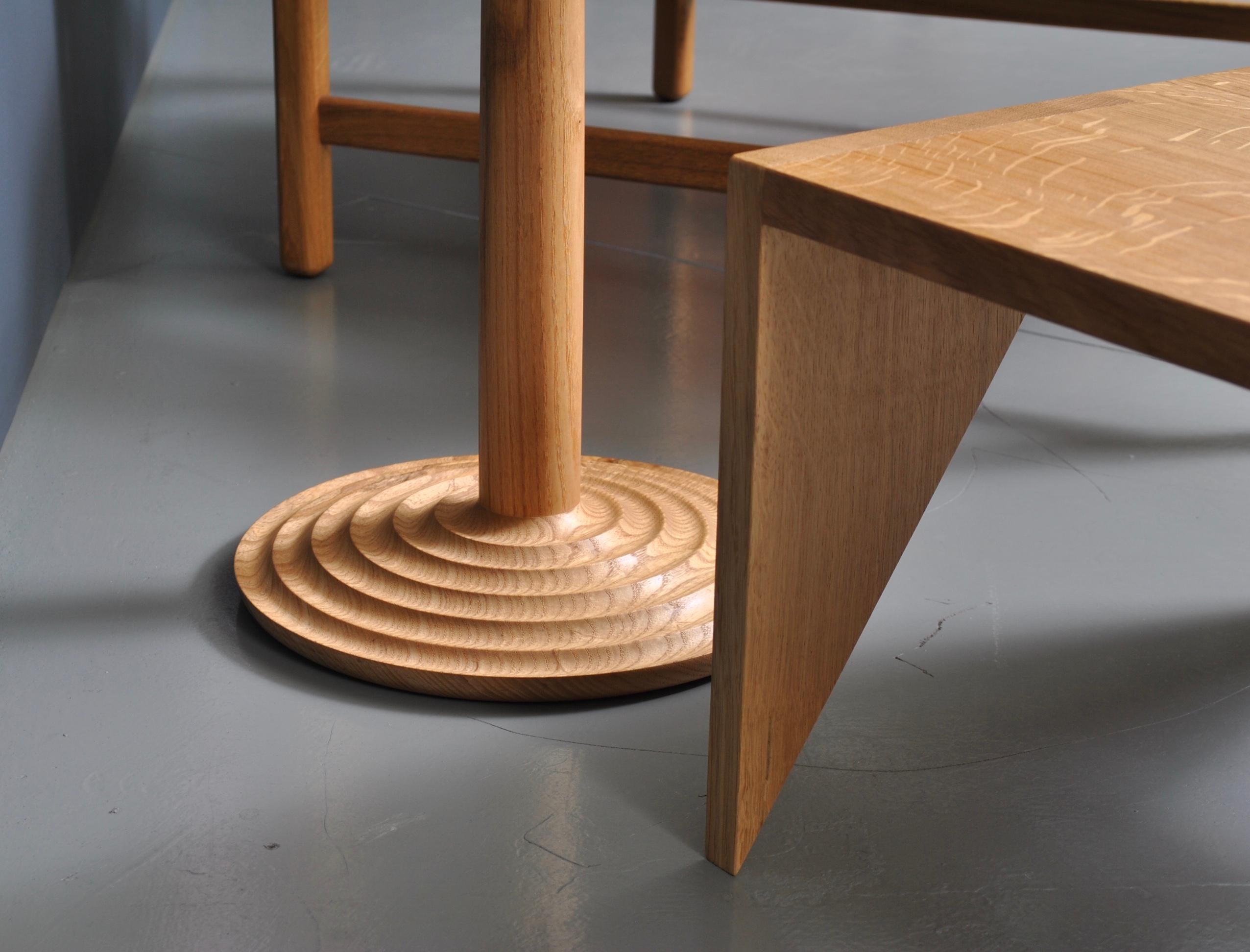 English Pair Of Handcrafted Modernist Side Tables For Sale