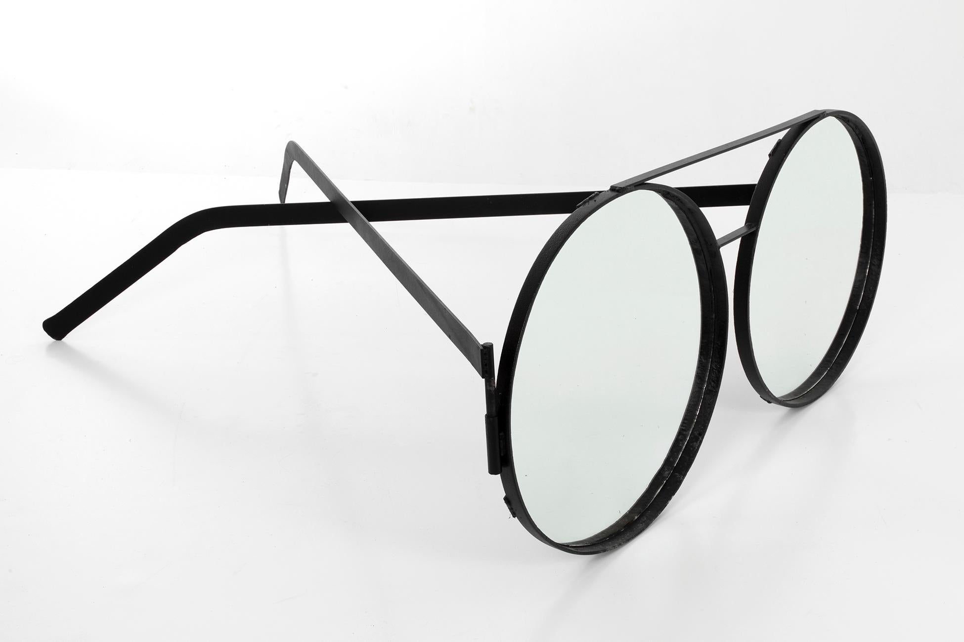 Iron Pair of Handcrafted Oversized Glasses
