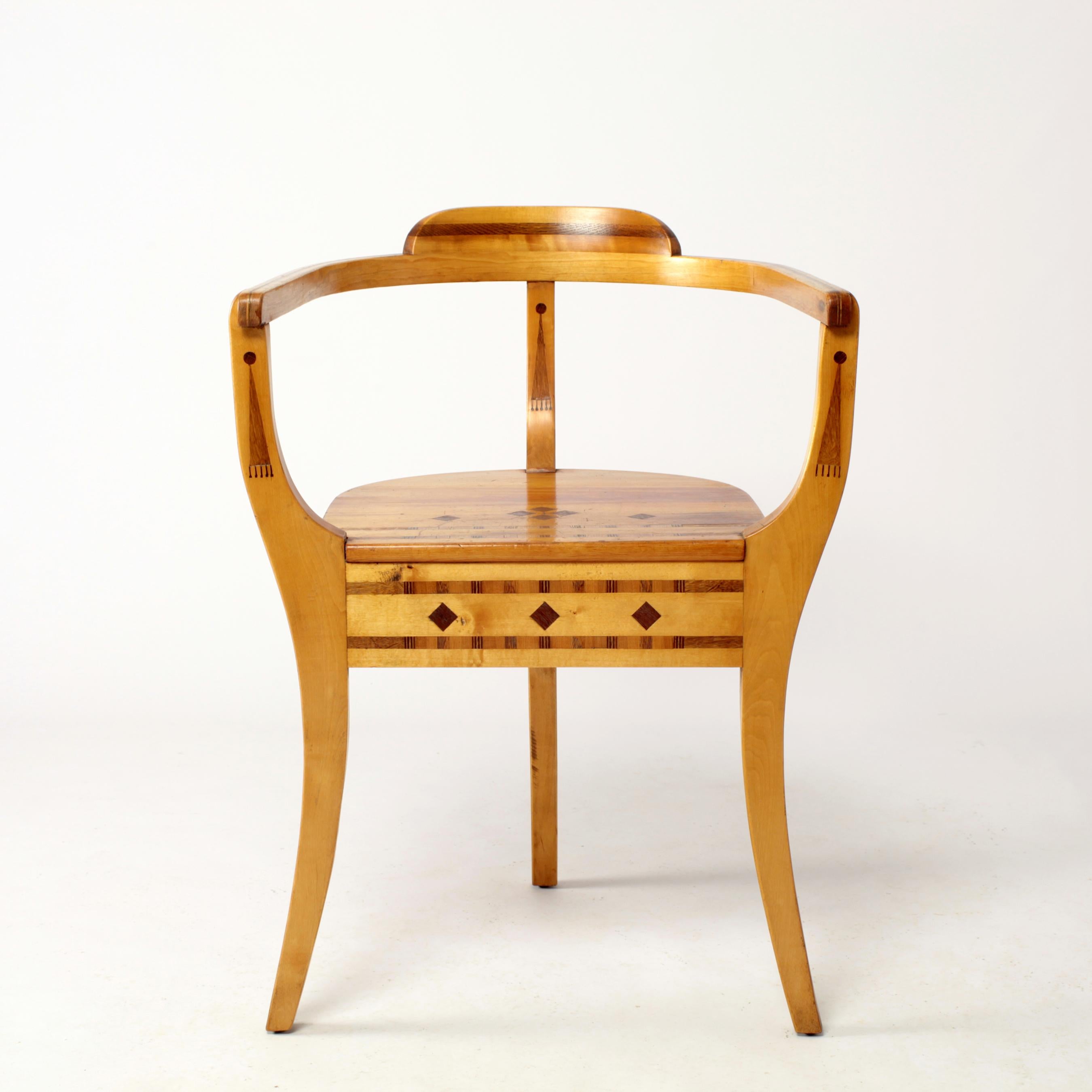 Pair of Handcrafted Pinewood Armchairs, Sweden, 1942 In Good Condition In Saint  Ouen, FR