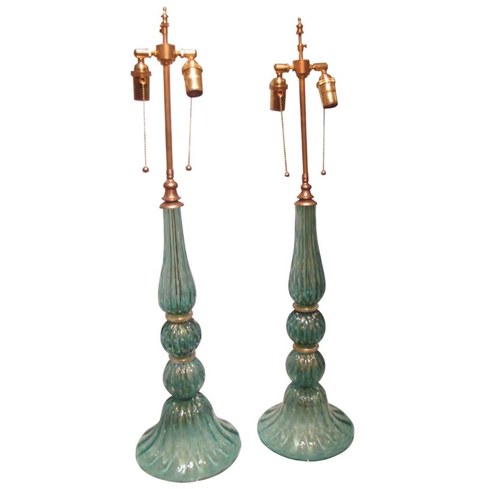 Pair of Handcrafted Venetian Lamps