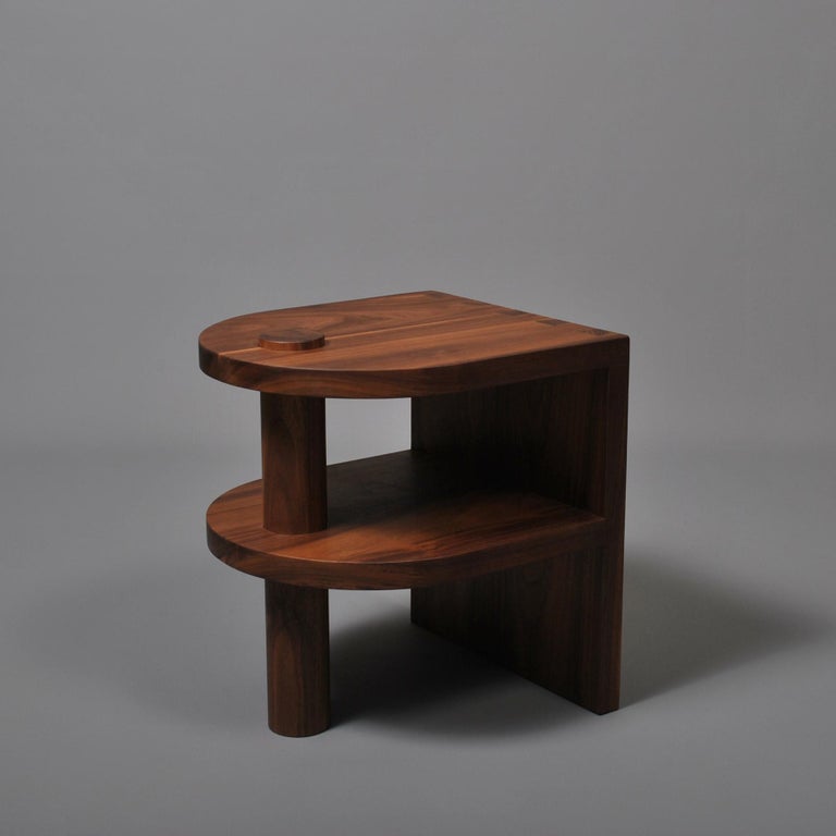 Pair of Handcrafted Walnut Nightstands, End Tables For Sale at 1stDibs