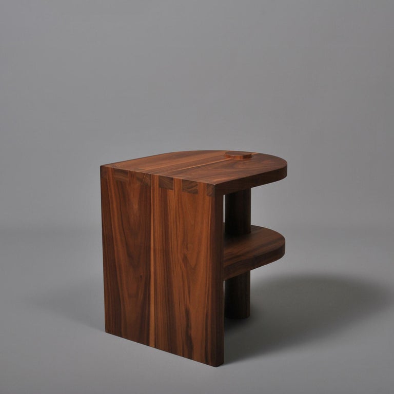Pair of Handcrafted Walnut Nightstands, End Tables For Sale at 1stDibs
