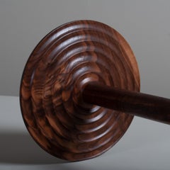 Pair of Handcrafted Walnut Side Drink Tables