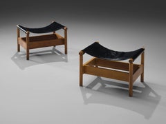 Pair of Handcrafted Woodworkers Stools