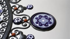 Pair of Handmade Candlesticks and Ceramic Motives