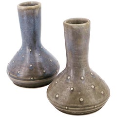 Pair of Handmade Ceramic Bud Vases by S Christiansens