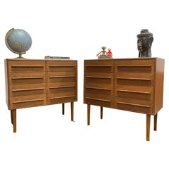 Pair of Handmade Danish Mid-Century Modern Styled Teak Dressers
