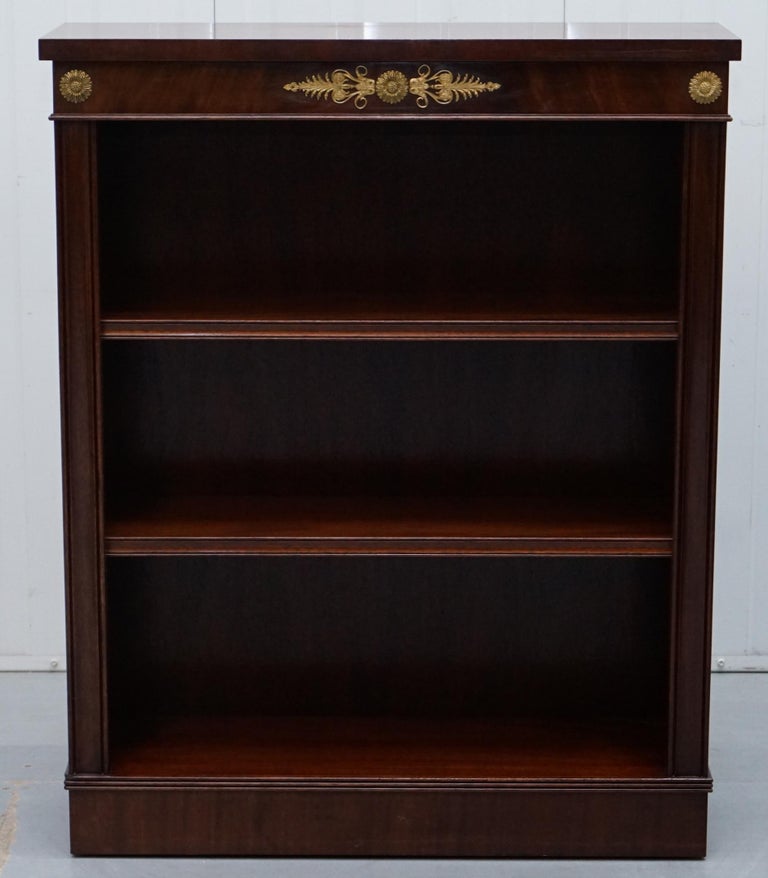 Pair of Handmade in England Regency Style Dwarf Mahogany Library