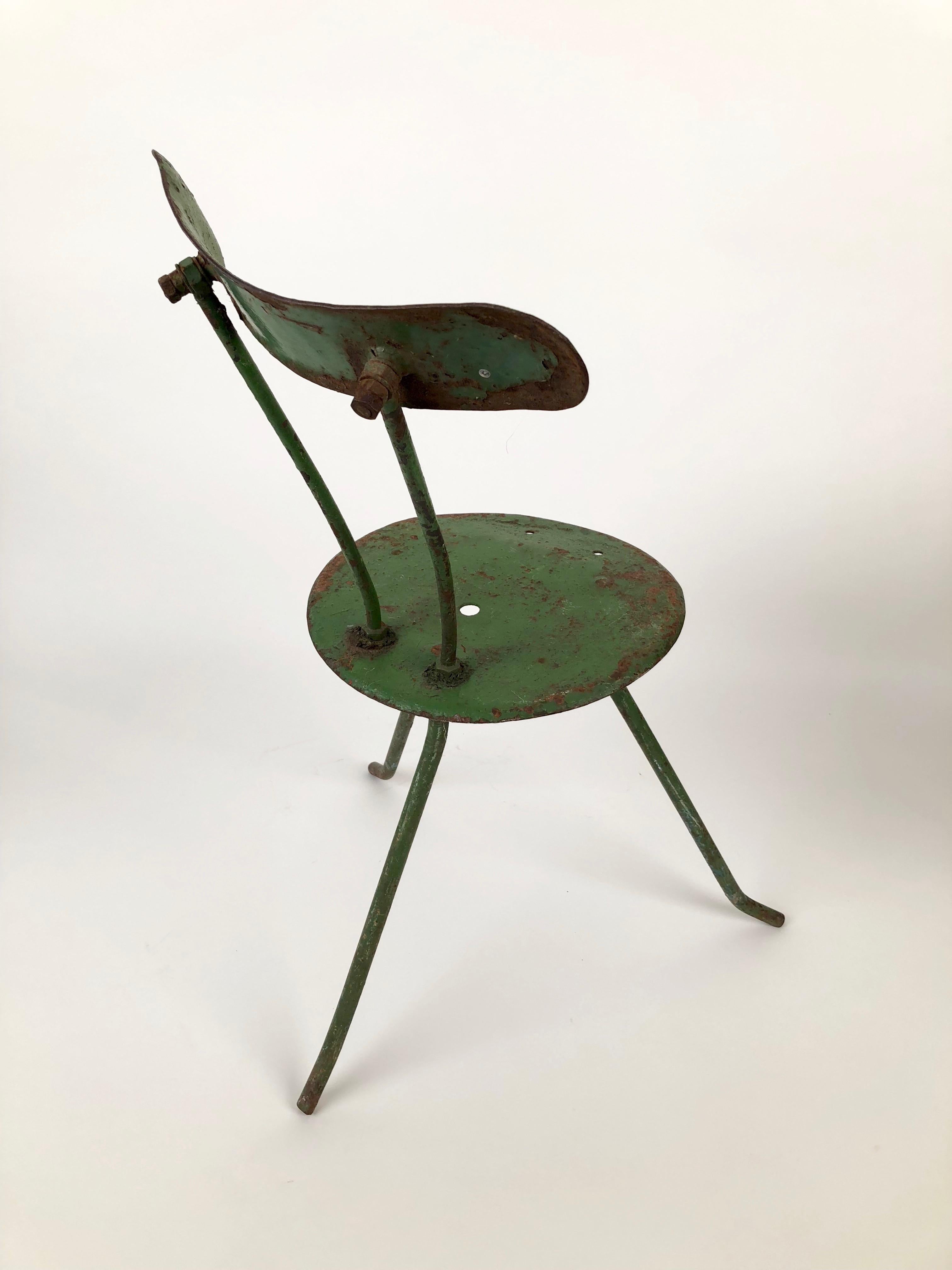 Pair of Handmade Metal Chairs, 1950s, from the Balaton Lake Region, Hungary For Sale 6