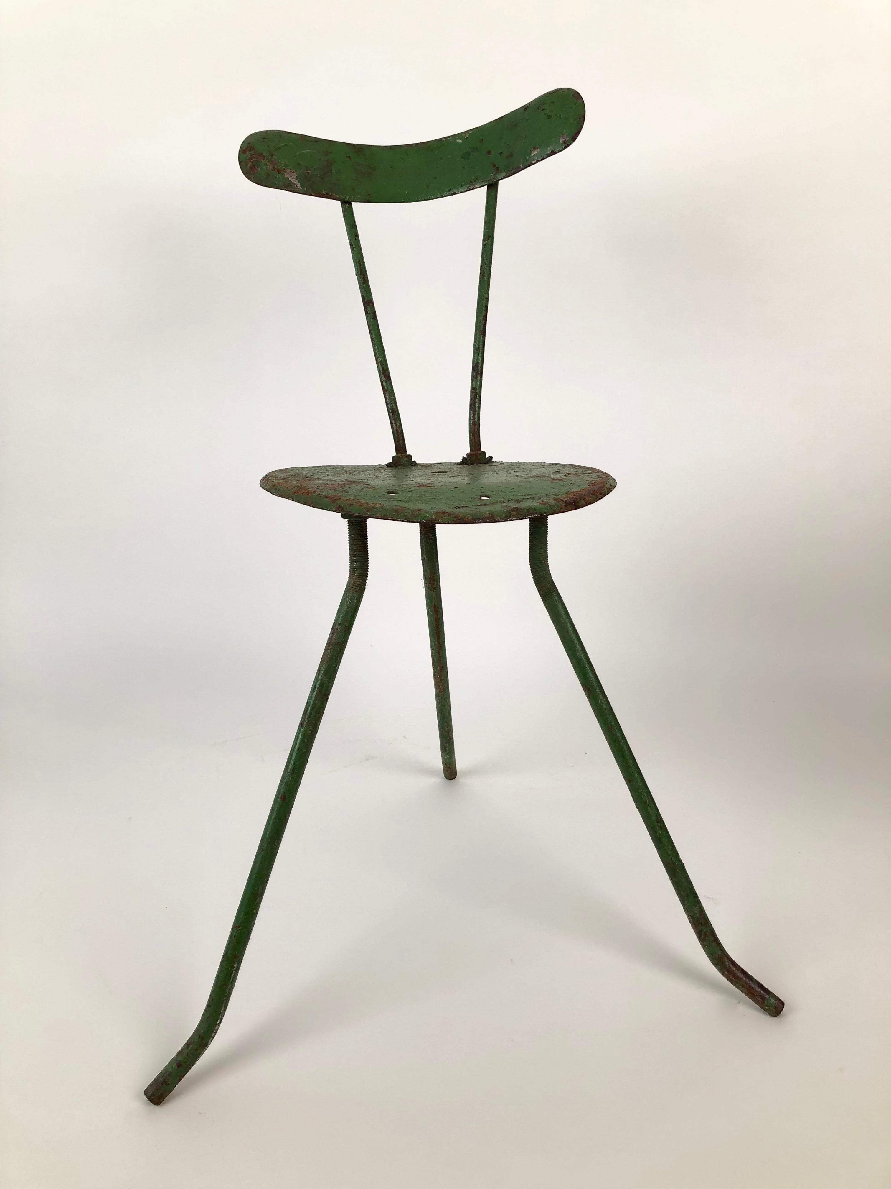 Pair of Handmade Metal Chairs, 1950s, from the Balaton Lake Region, Hungary For Sale 1