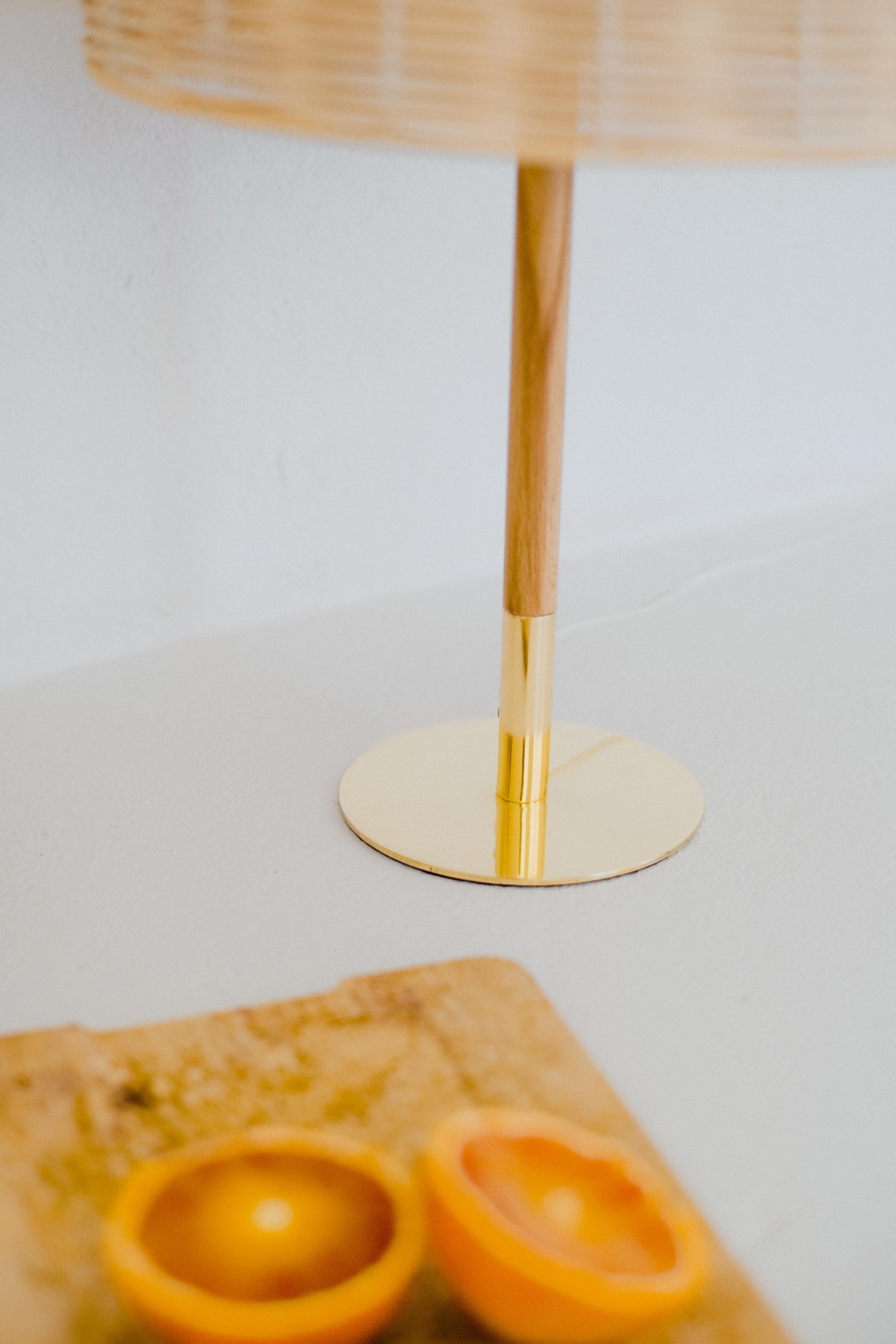 Pareja de, Lámpara de mesa hecha a mano, latón natural de ratán, objetos mediterráneos - Auct en venta 10