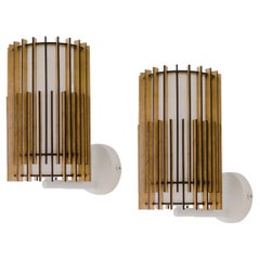 Pair of, Handmade, Wall Sconce Lamp, MDF Wood, by Mediterranean Objects A