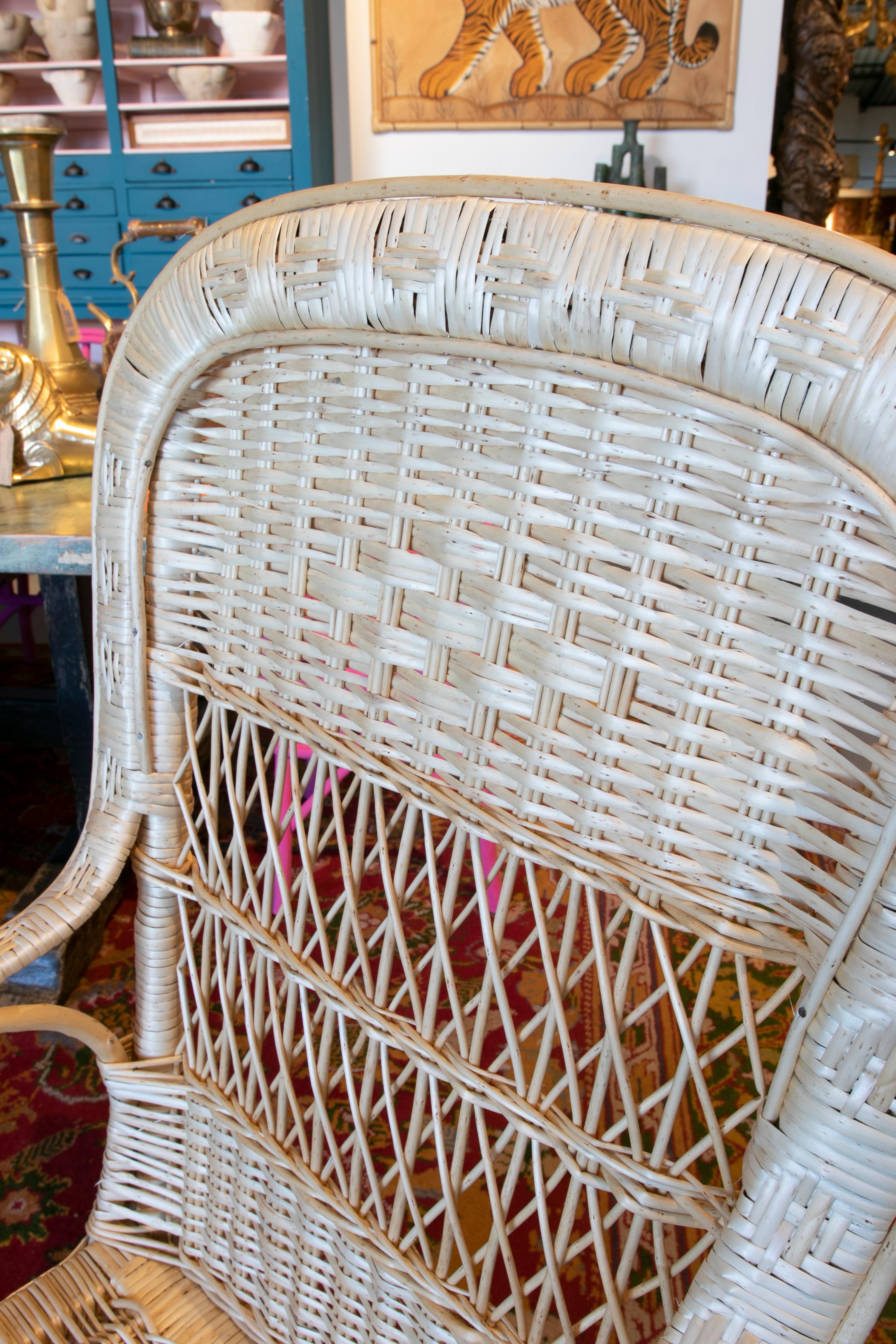Pair of Handmade Wicker Armchairs For Sale 7