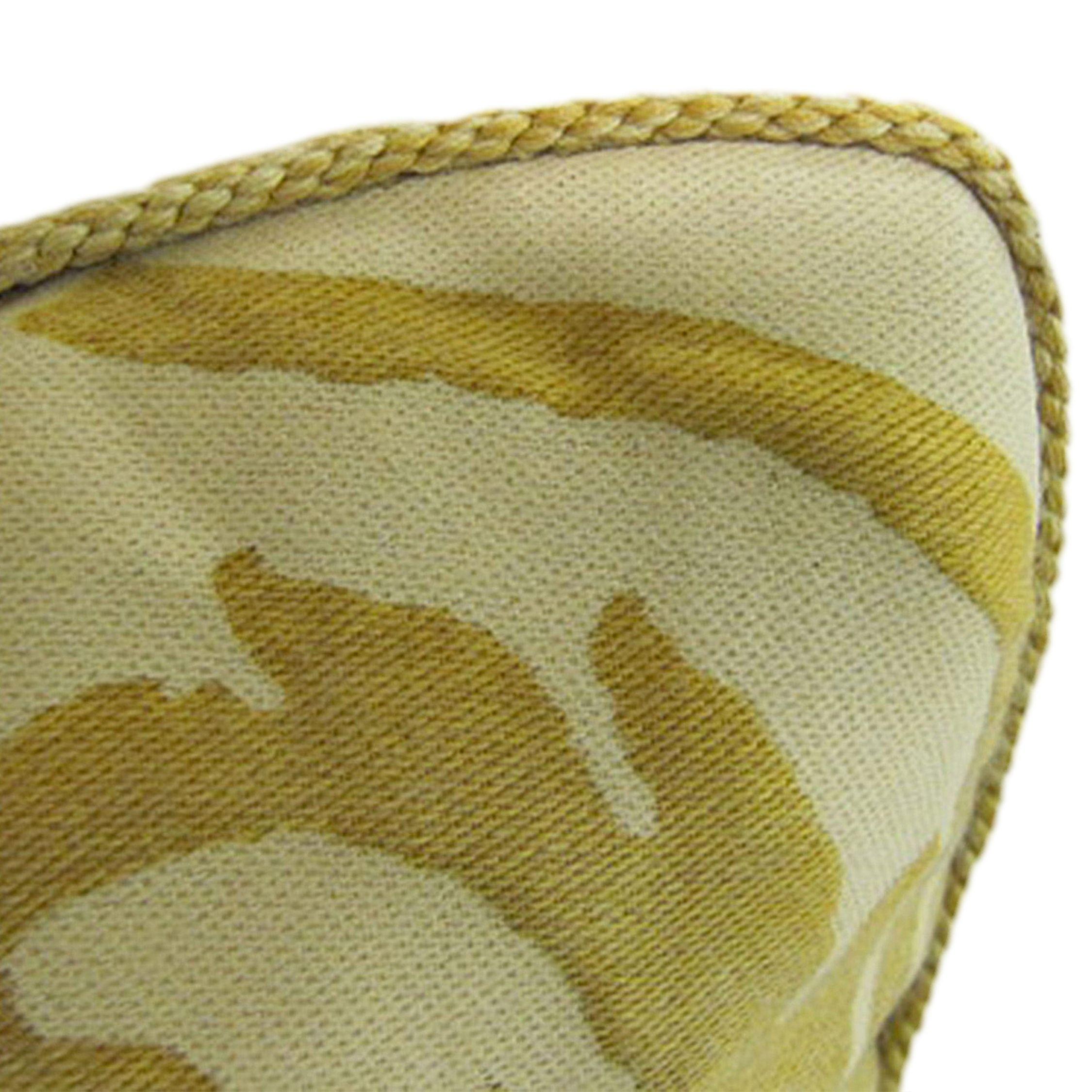 Handgefertigte Kissen aus gelber Baumwolle und Samt mit Seilbesatz, Paar (amerikanisch) im Angebot
