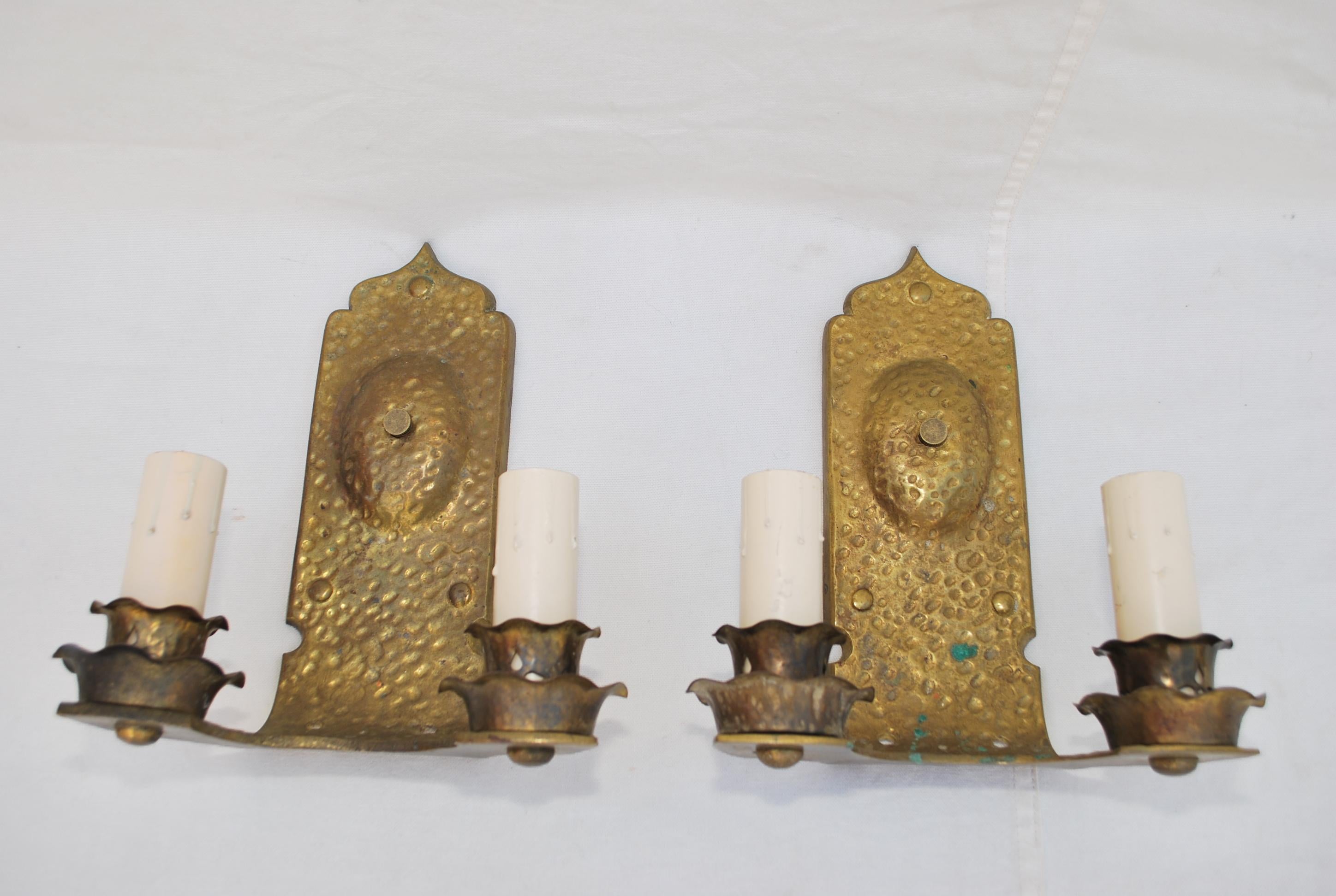 A very nice of turn of the century sconces, they can be in a Arts and craft style home or gothic style