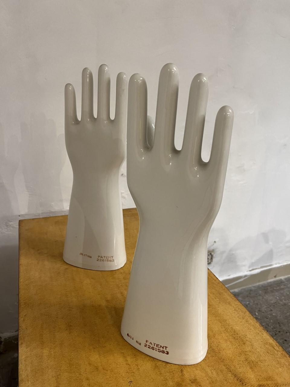 Paire de mains sur céramique « the Colonial Insulator Co » 11/1/2 Ind, Patent 22615 en vente 4
