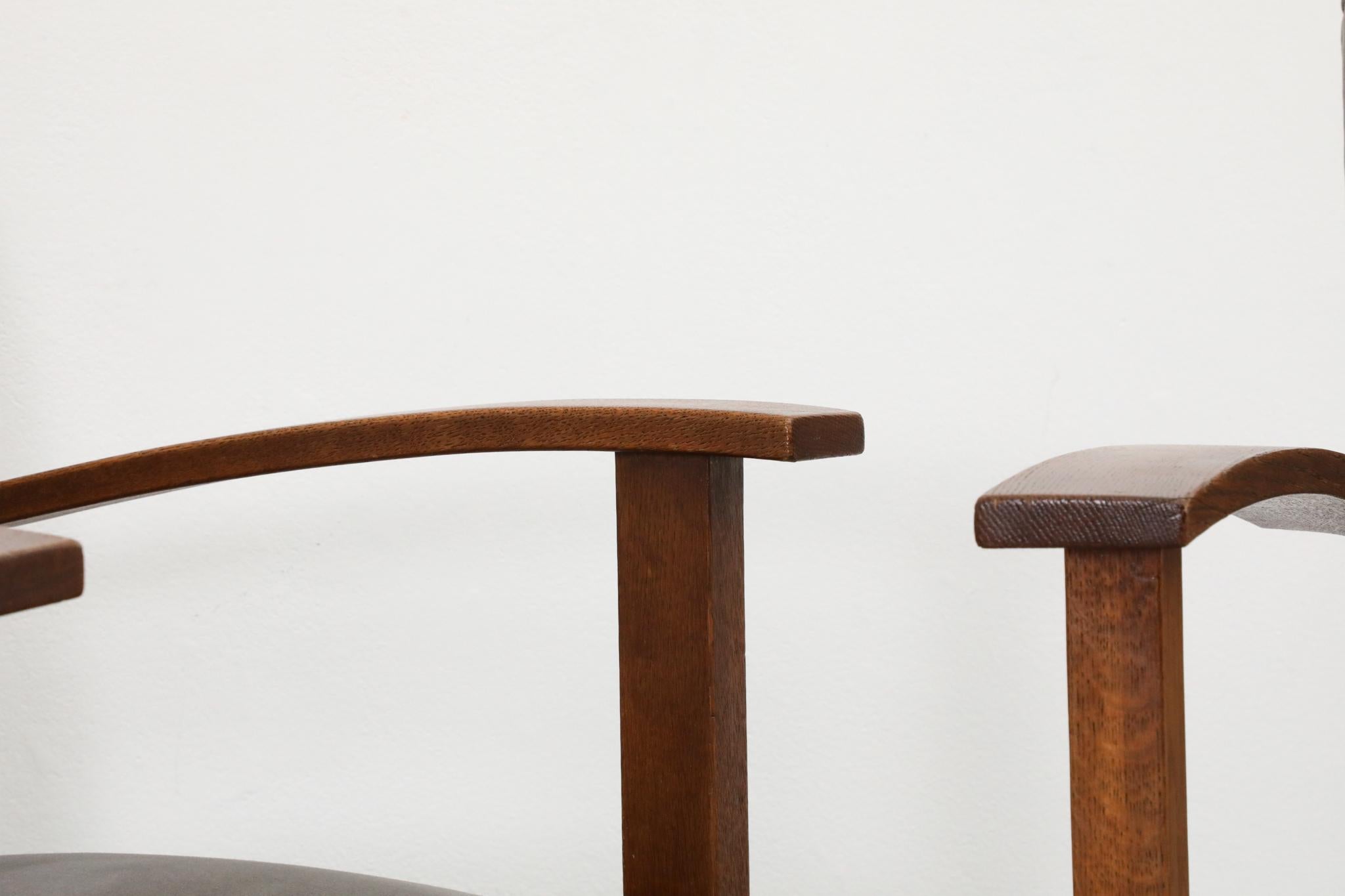 Paire de belles chaises longues Art Déco hollandaises en velours gris sceau en vente 6