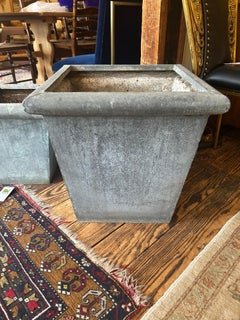 Paire de jolies jardinières en zinc d'époque