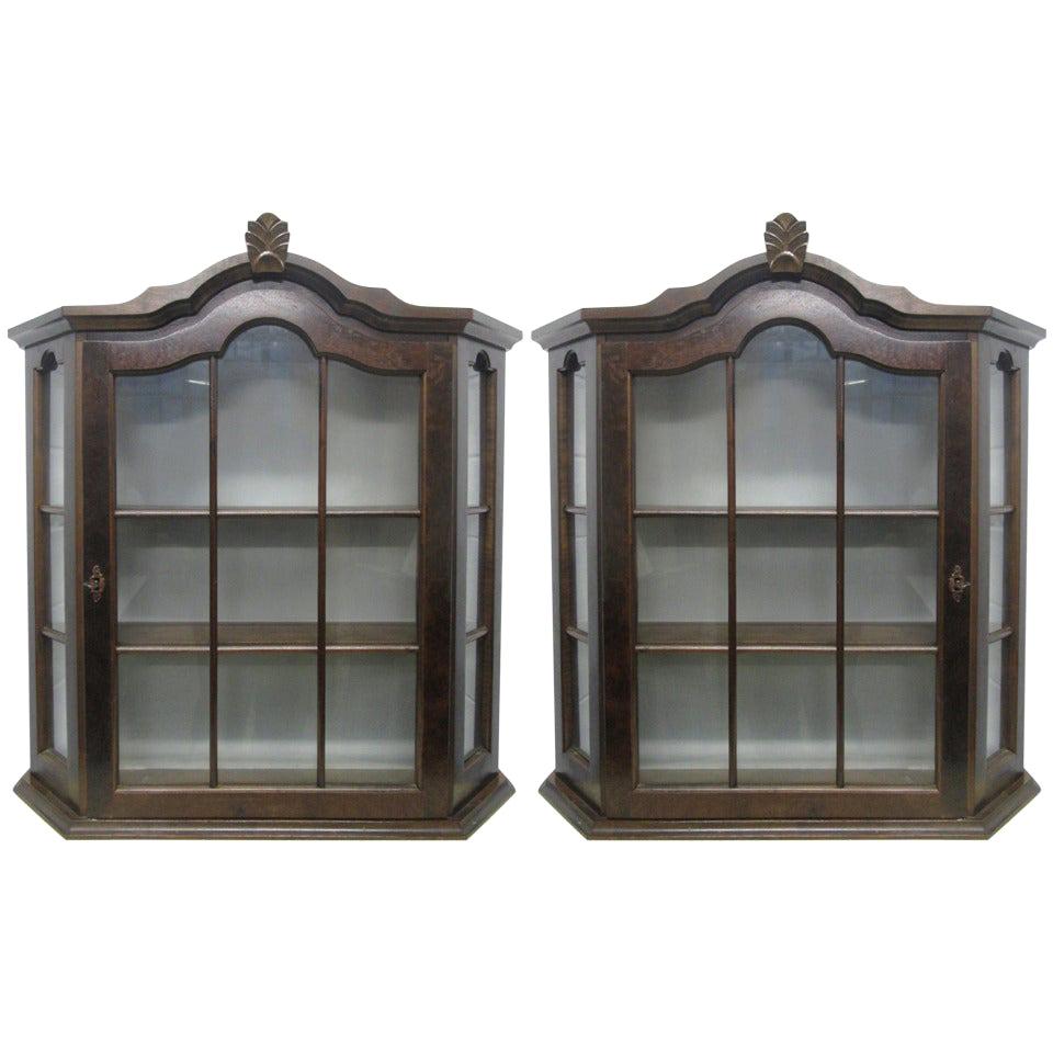 Pair of Hanging Cabinets For Sale