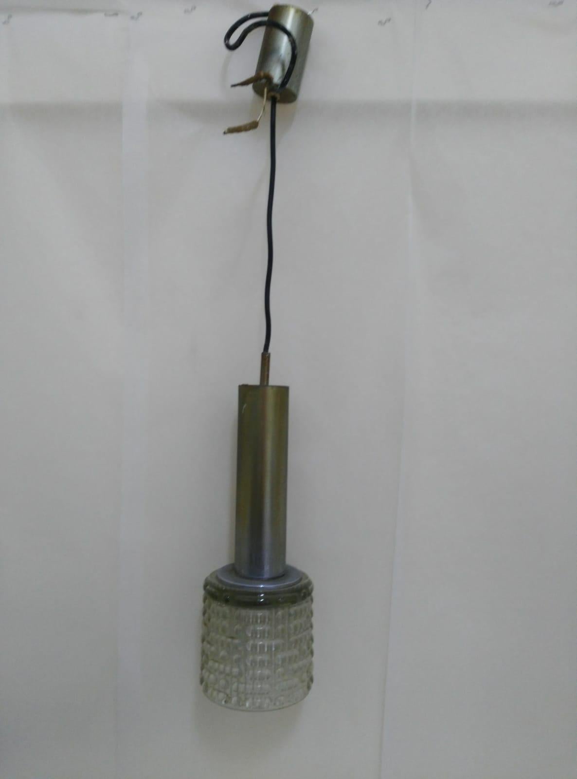 midcenturyPair of Hanging Chandeliers Attributable to Gaetano Sciolari, 1960s In Good Condition For Sale In Palermo, Italia