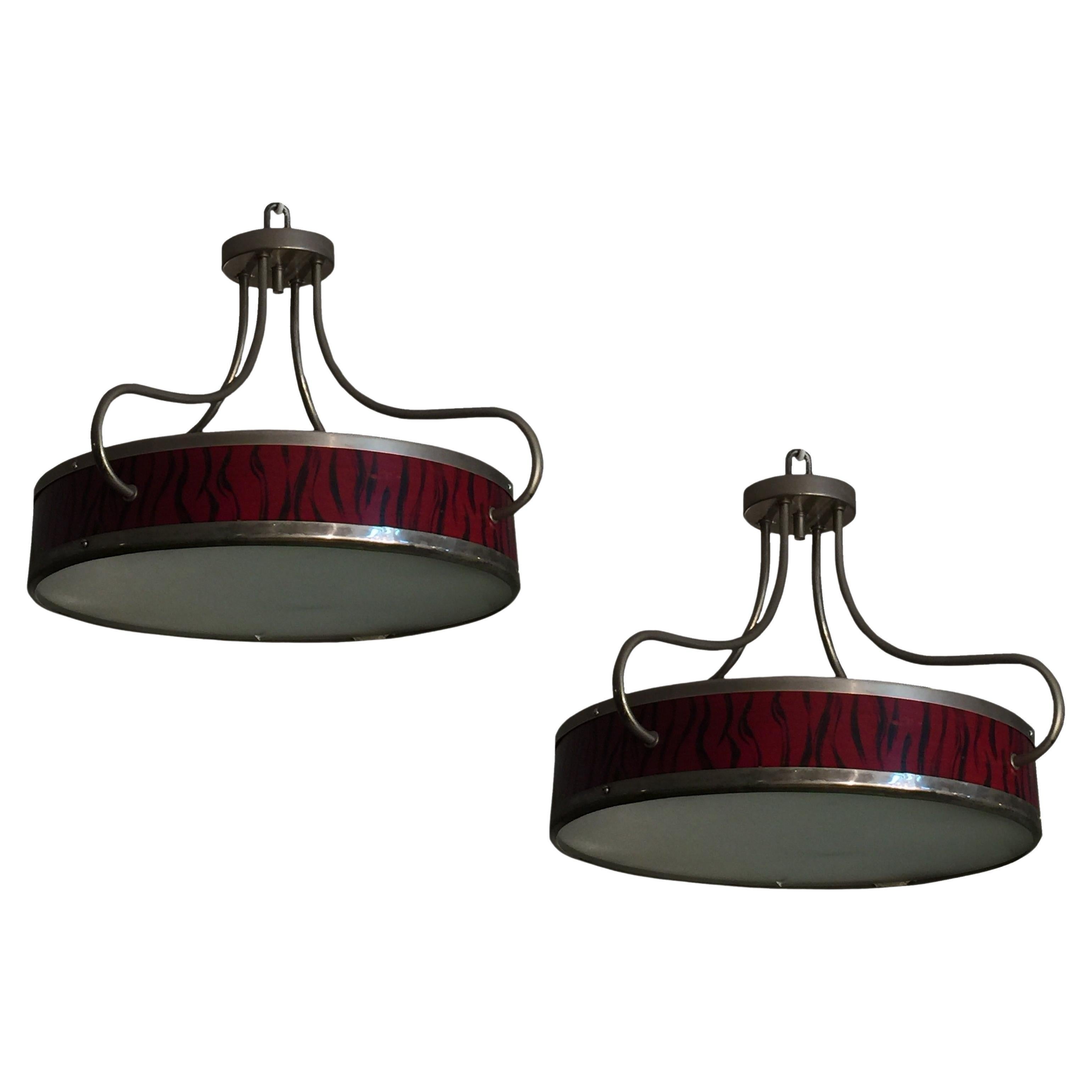 Paire de lampes suspendues italiennes, 1960 en vente