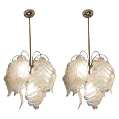 Pareja de Lámparas Colgantes Italianas de estilo Barovier & Toso , 1970