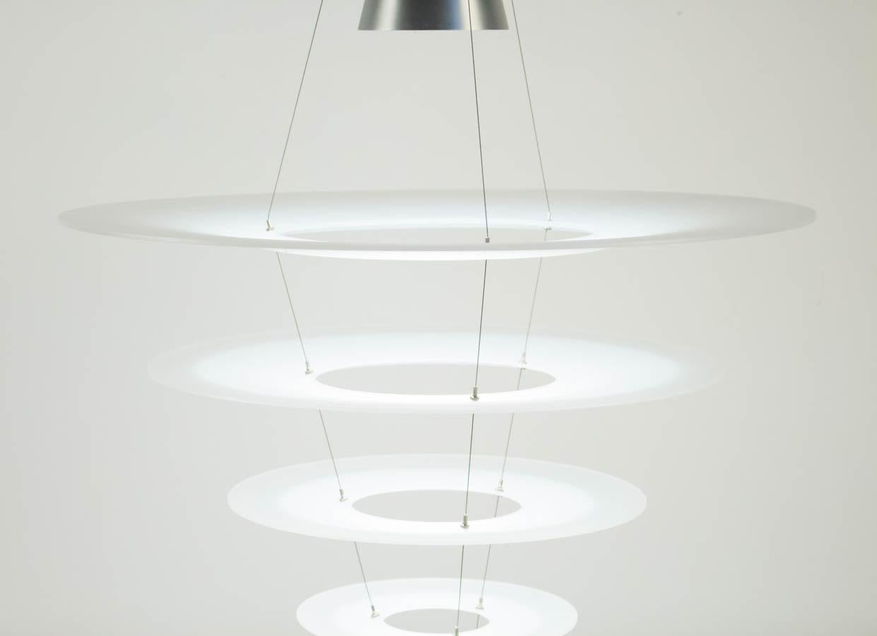 Modern Pair of Hanging Light Fixture, Contemporary, from the House of Louis Poulsen For Sale