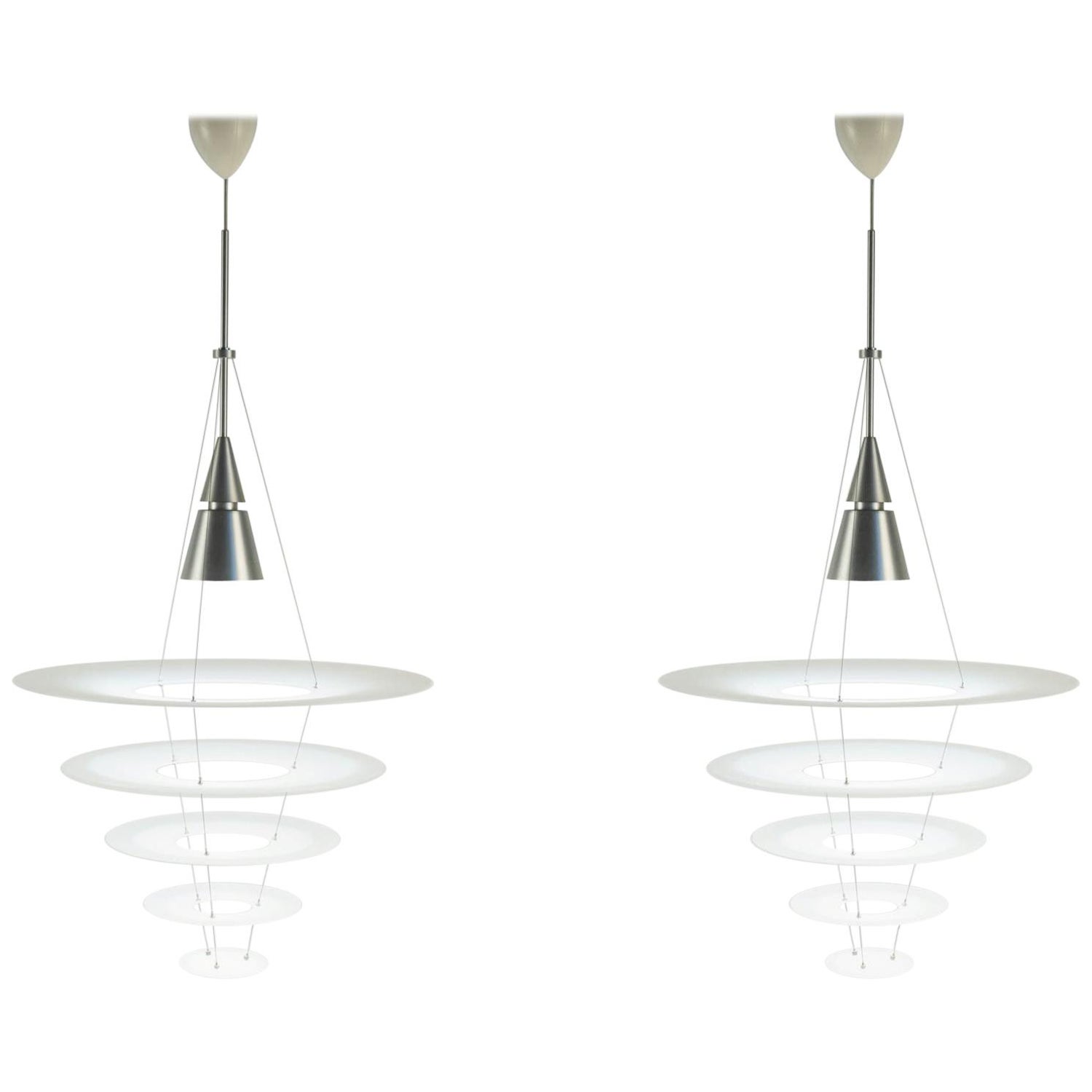 Pair of Hanging Light Fixture, Contemporary, from the House of Louis Poulsen  For Sale at 1stDibs