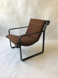 Pair of Hannah Morrison for Knoll Sling Armchairs in Brown, 1973