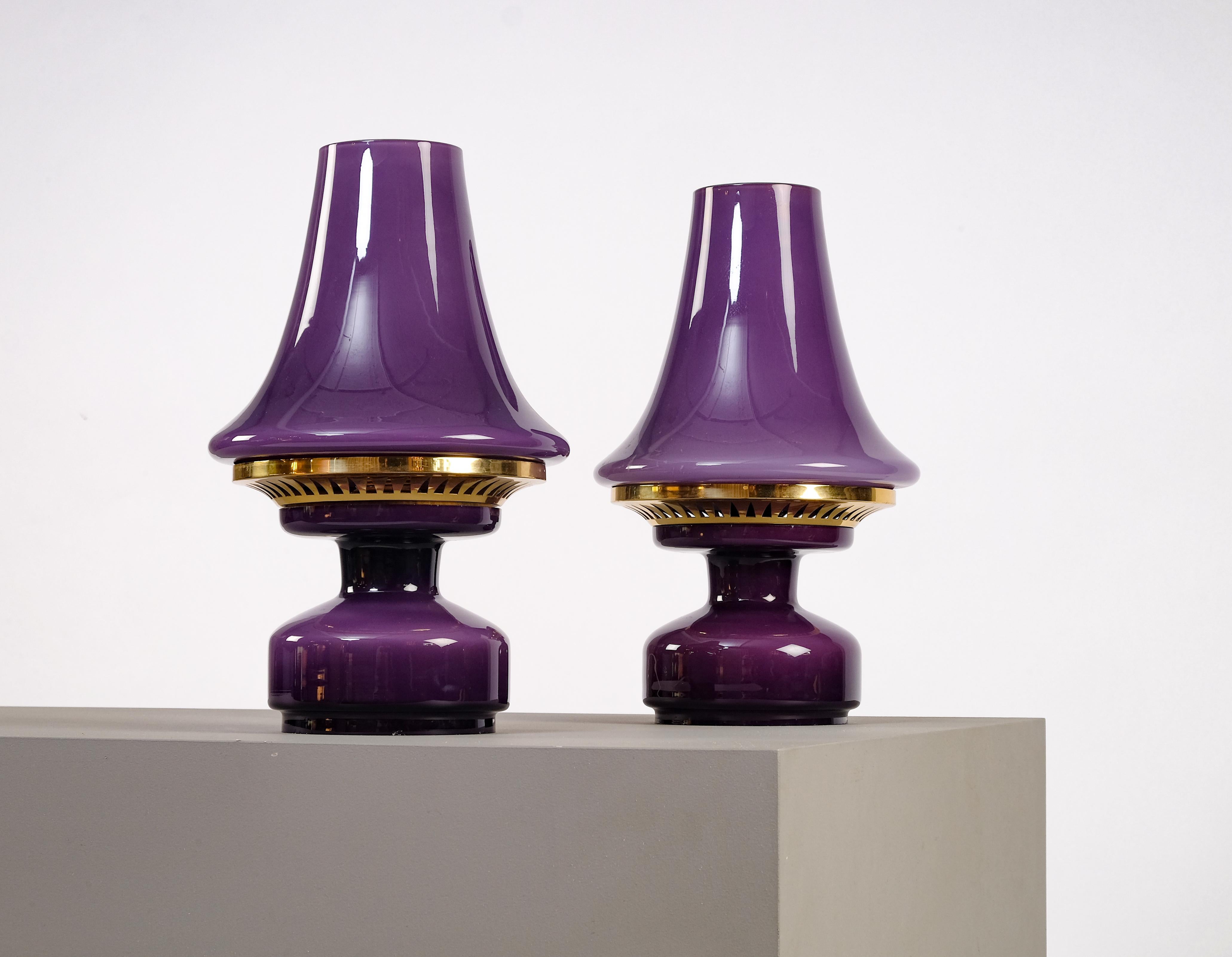 Scandinavian Modern Pair of Hans-Agne Jakobsson B-124 Table Lamps, 1960s For Sale