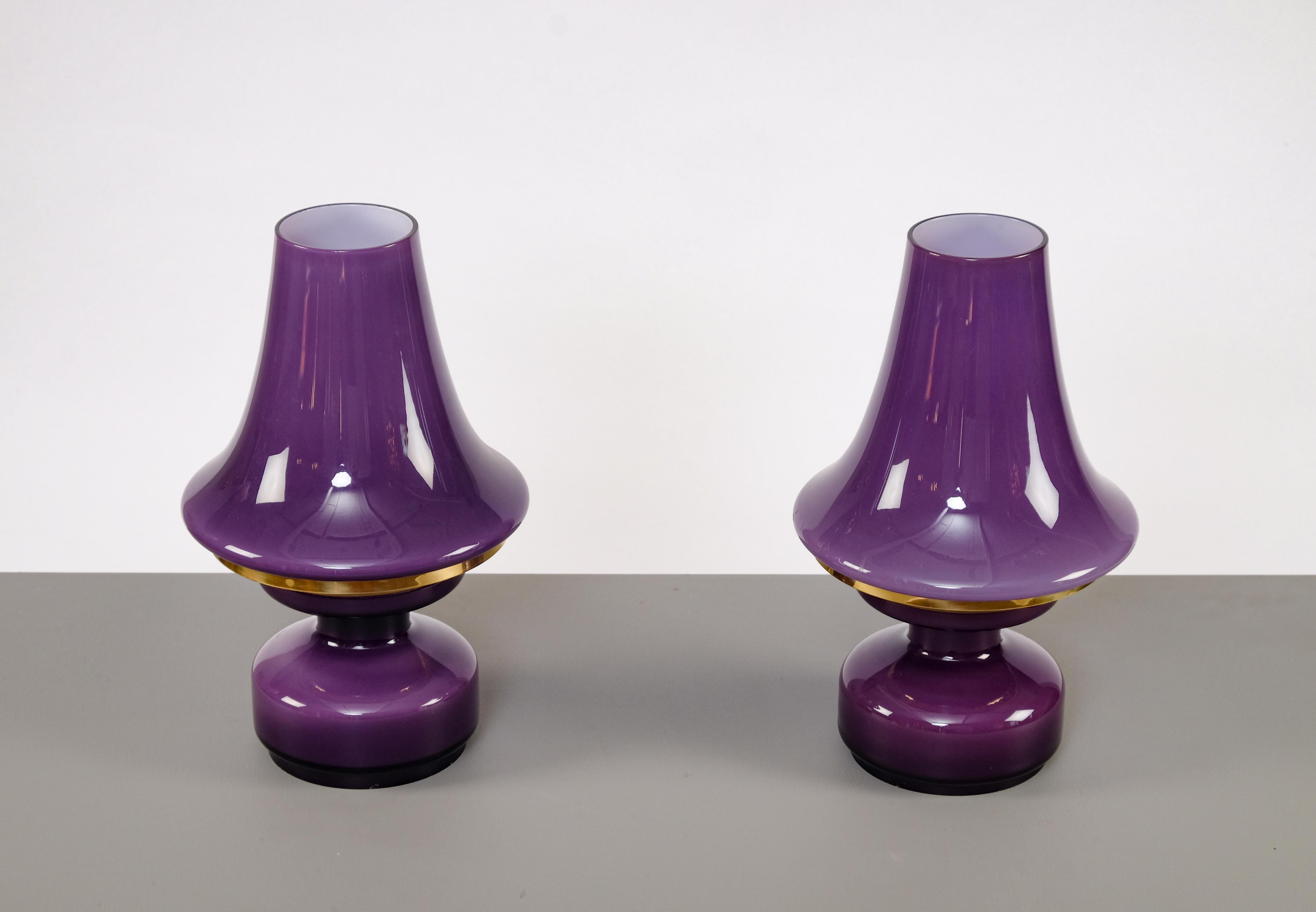 Swedish Pair of Hans-Agne Jakobsson B-124 Table Lamps, 1960s For Sale